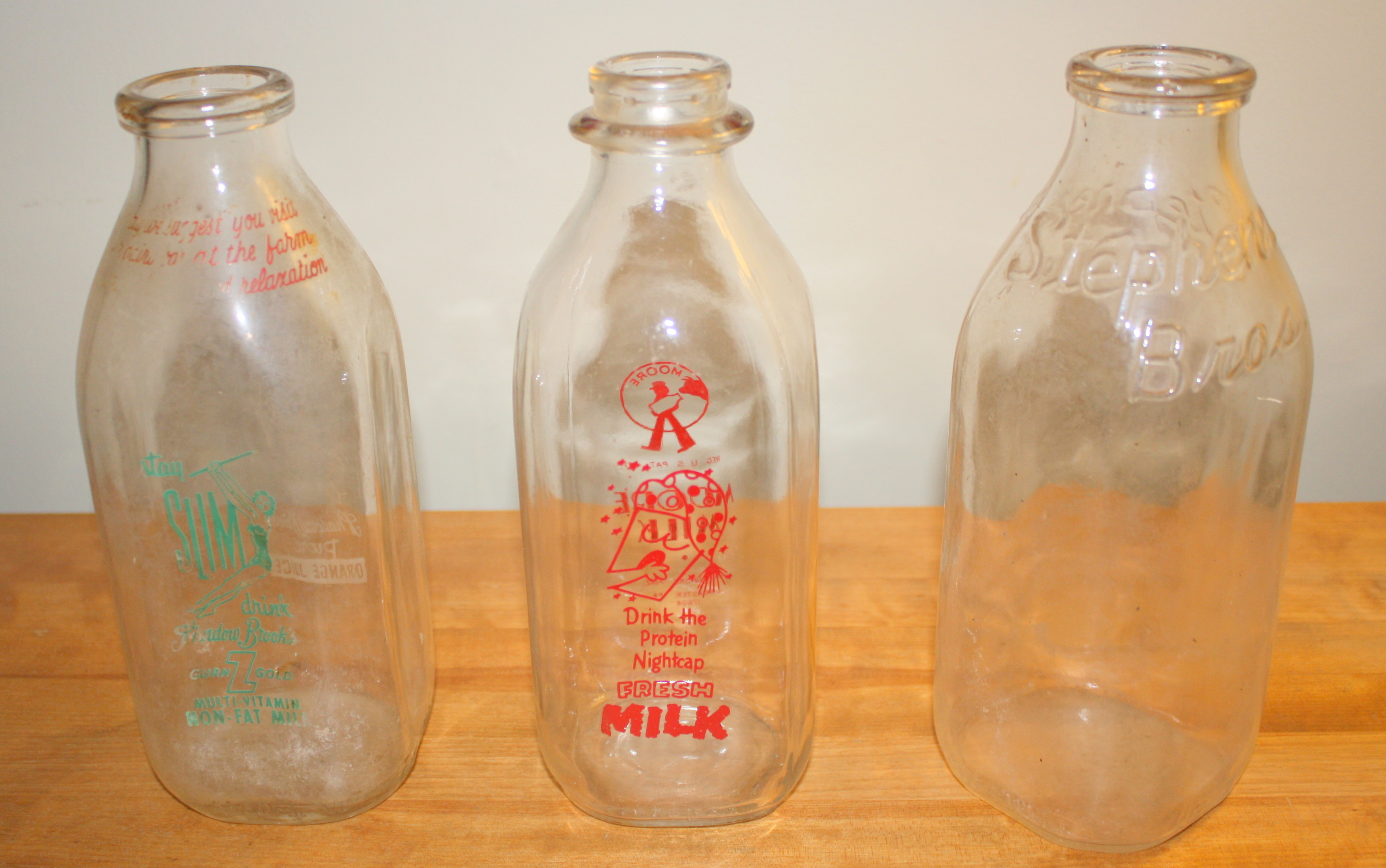 Milk Bottles Vintage 60