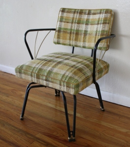mcm green upholstered chair 3