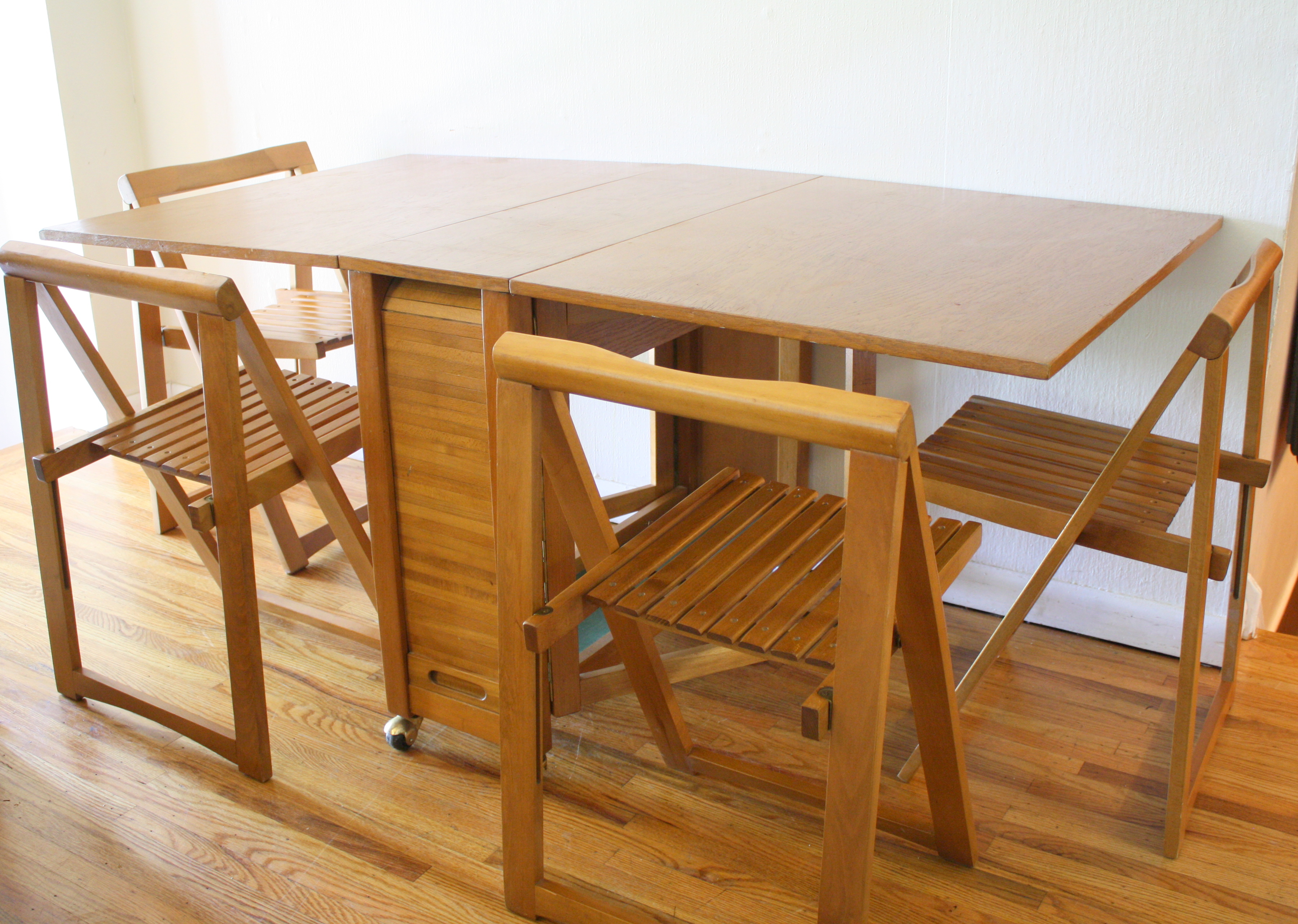 Folding Kitchen Table With Chair Storage Best Interior Furniture
